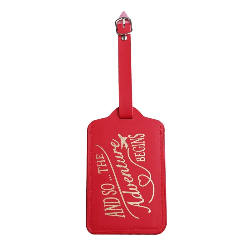 Étiquette de Bagage avec Lettres en Marquage à Chaud - Accessoire de Voyage Personnalisé, Porte-Nom et Adresse VIP pour Valises - La Maison Cozy