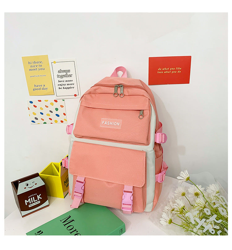 Ensemble de 4 Sacs en Toile pour Fille - Sacs à Dos Kawaii pour Lycéennes, Sac à Main, Sac à Livres et Sac d’École pour Étudiantes - La Maison Cozy