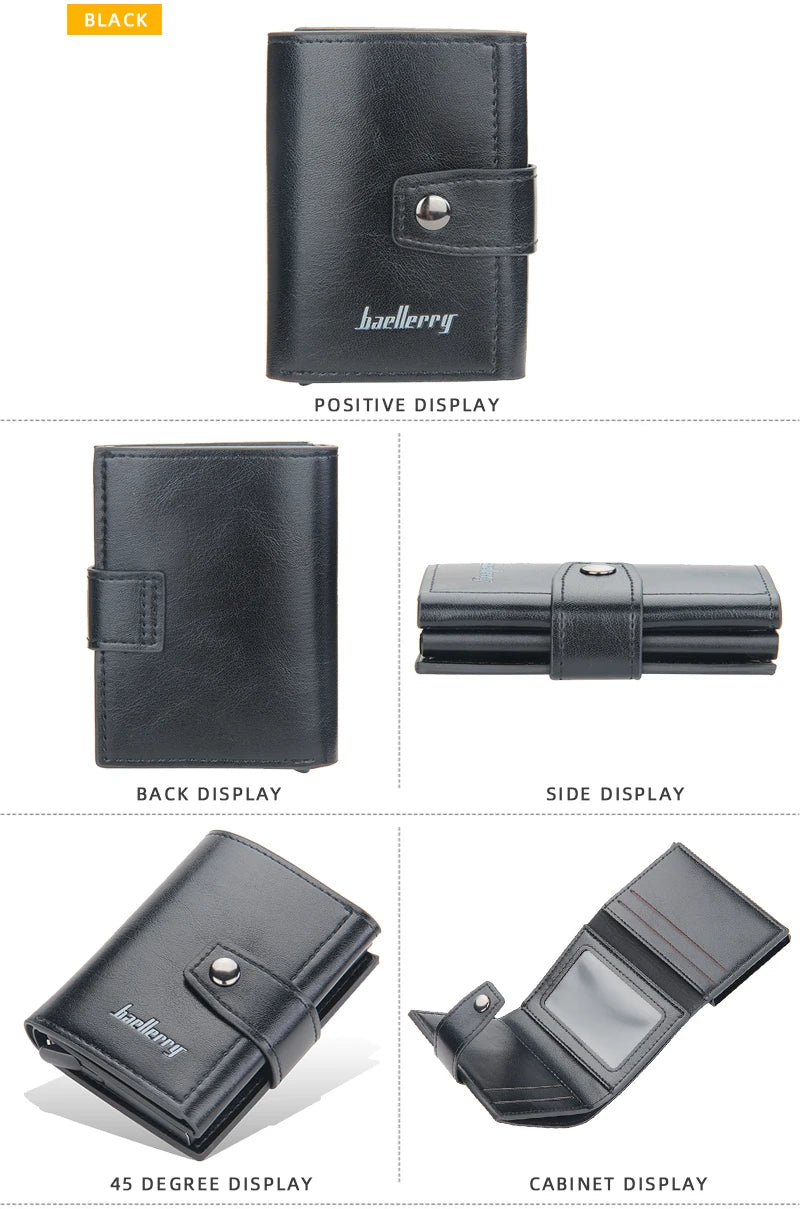 Porte-Monnaie RFID Anti-Piratage – Porte-Cartes en Cuir et Aluminium pour Hommes - La Maison Cozy