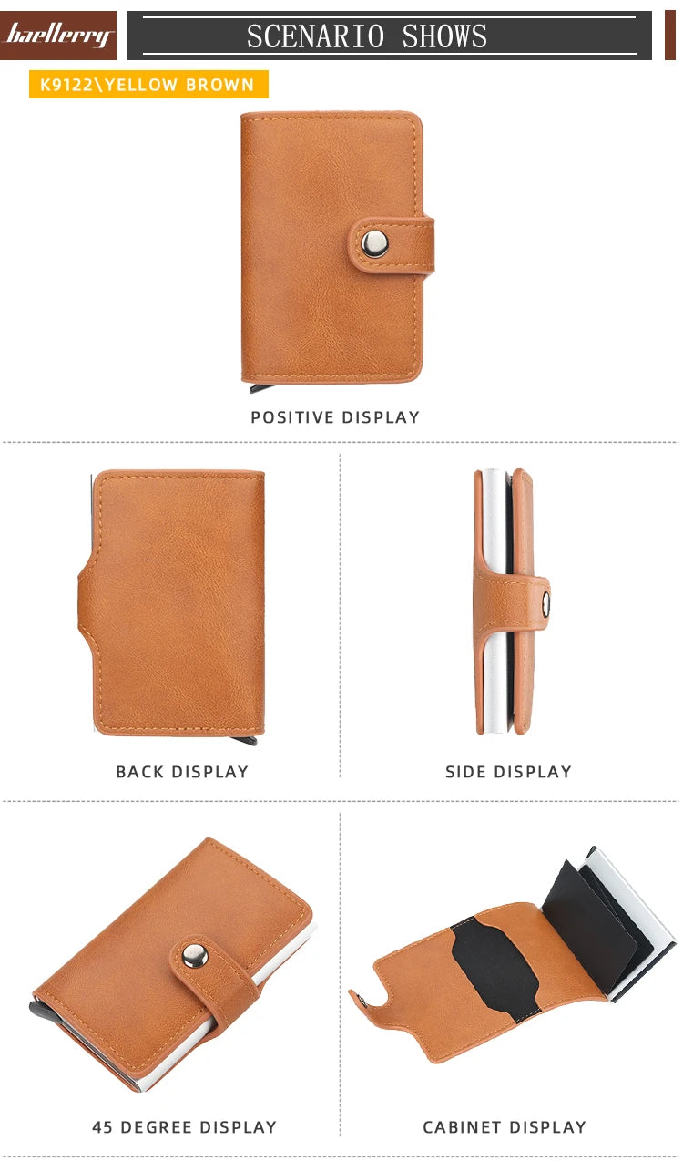 Porte-Monnaie RFID Anti-Piratage – Porte-Cartes en Cuir et Aluminium pour Hommes - La Maison Cozy