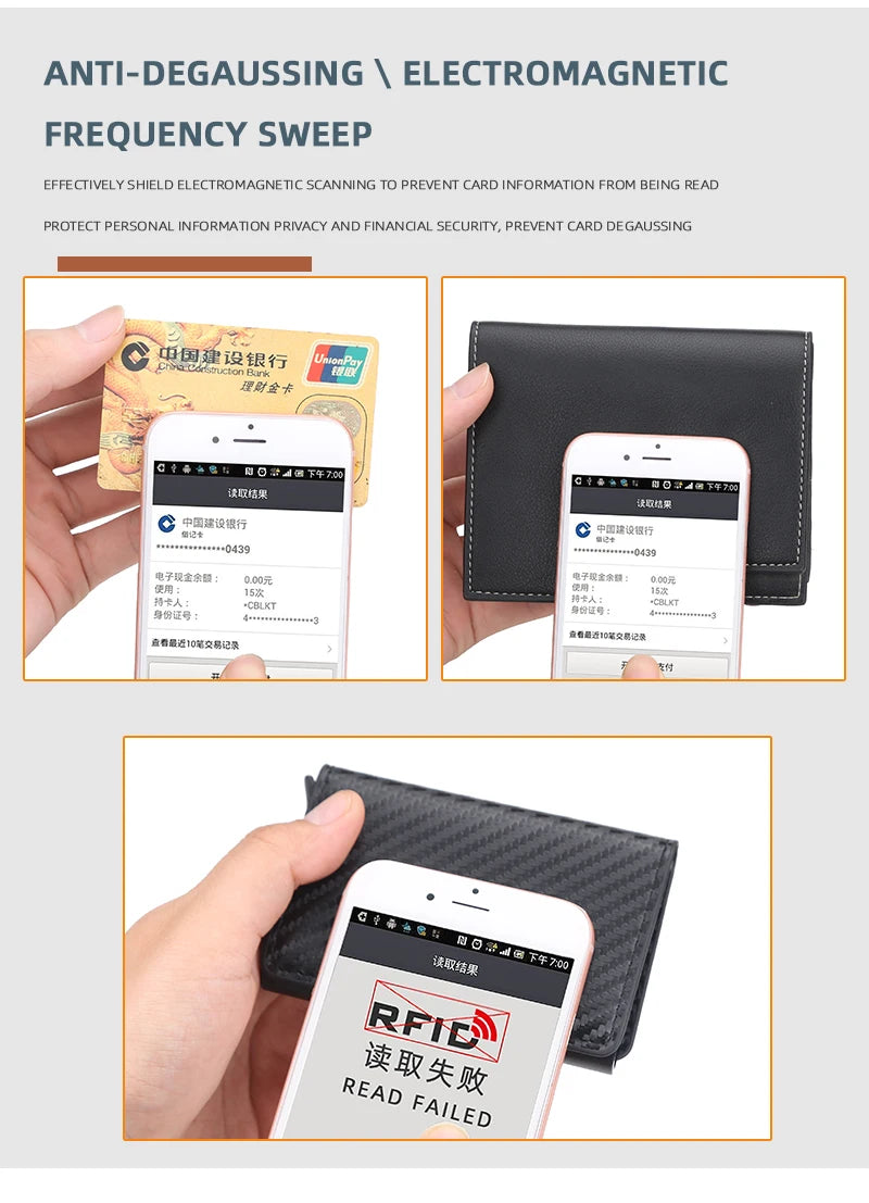 Porte-Monnaie RFID Anti-Piratage – Porte-Cartes en Cuir et Aluminium pour Hommes - La Maison Cozy