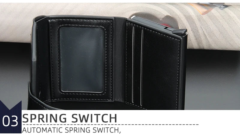 Porte-Monnaie RFID Anti-Piratage – Porte-Cartes en Cuir et Aluminium pour Hommes - La Maison Cozy
