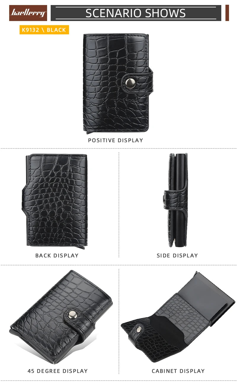 Porte-Monnaie RFID Anti-Piratage – Porte-Cartes en Cuir et Aluminium pour Hommes - La Maison Cozy