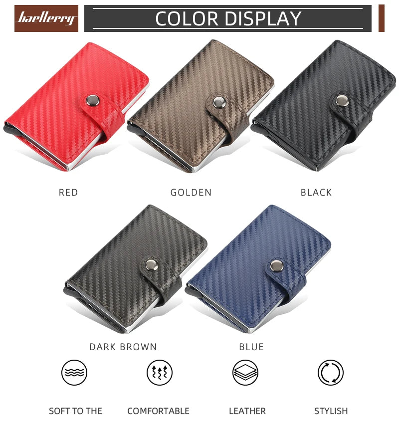 Porte-Monnaie RFID Anti-Piratage – Porte-Cartes en Cuir et Aluminium pour Hommes - La Maison Cozy