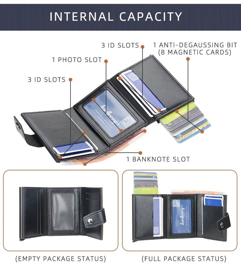 Porte-Monnaie RFID Anti-Piratage – Porte-Cartes en Cuir et Aluminium pour Hommes - La Maison Cozy
