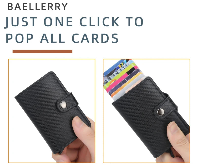 Porte-Monnaie RFID Anti-Piratage – Porte-Cartes en Cuir et Aluminium pour Hommes - La Maison Cozy