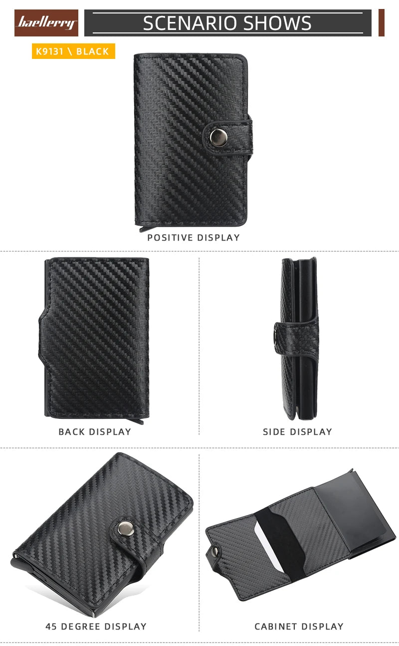 Porte-Monnaie RFID Anti-Piratage – Porte-Cartes en Cuir et Aluminium pour Hommes - La Maison Cozy