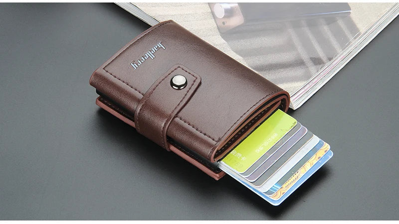 Porte-Monnaie RFID Anti-Piratage – Porte-Cartes en Cuir et Aluminium pour Hommes - La Maison Cozy
