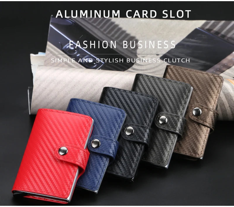 Porte-Monnaie RFID Anti-Piratage – Porte-Cartes en Cuir et Aluminium pour Hommes - La Maison Cozy