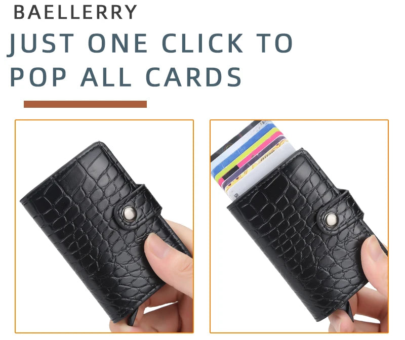 Porte-Monnaie RFID Anti-Piratage – Porte-Cartes en Cuir et Aluminium pour Hommes - La Maison Cozy