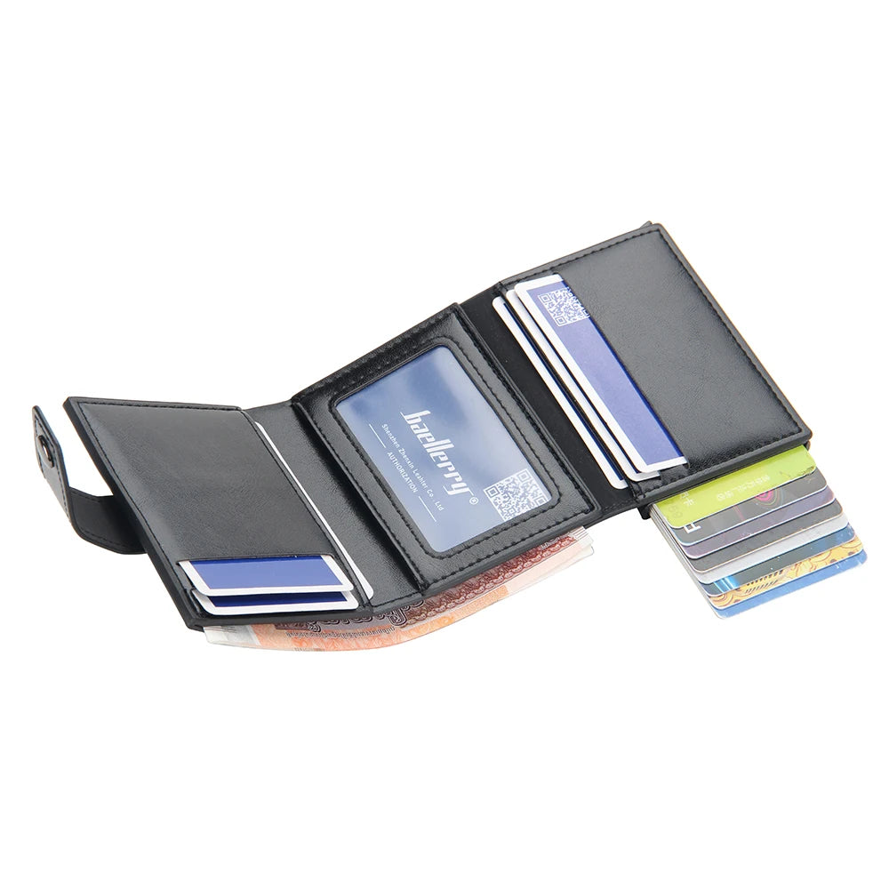 Porte-Monnaie RFID Anti-Piratage – Porte-Cartes en Cuir et Aluminium pour Hommes - La Maison Cozy