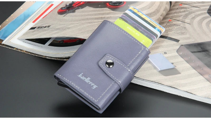 Porte-Monnaie RFID Anti-Piratage – Porte-Cartes en Cuir et Aluminium pour Hommes - La Maison Cozy