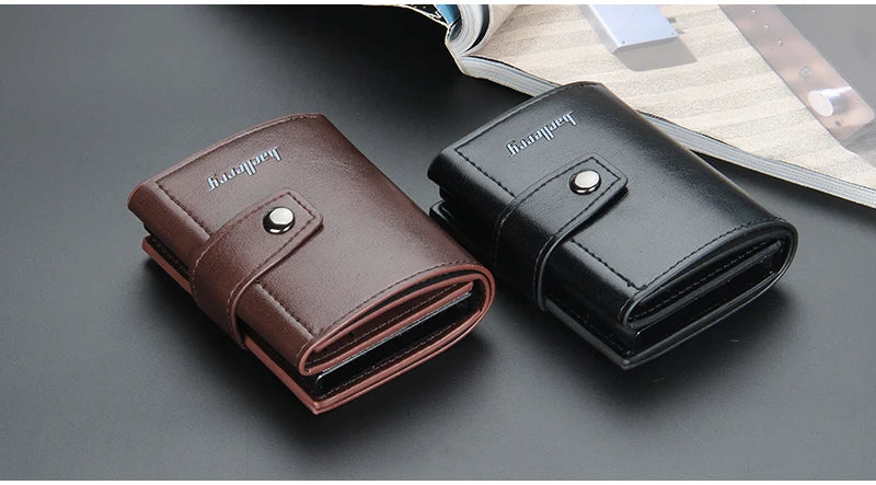 Porte-Monnaie RFID Anti-Piratage – Porte-Cartes en Cuir et Aluminium pour Hommes - La Maison Cozy