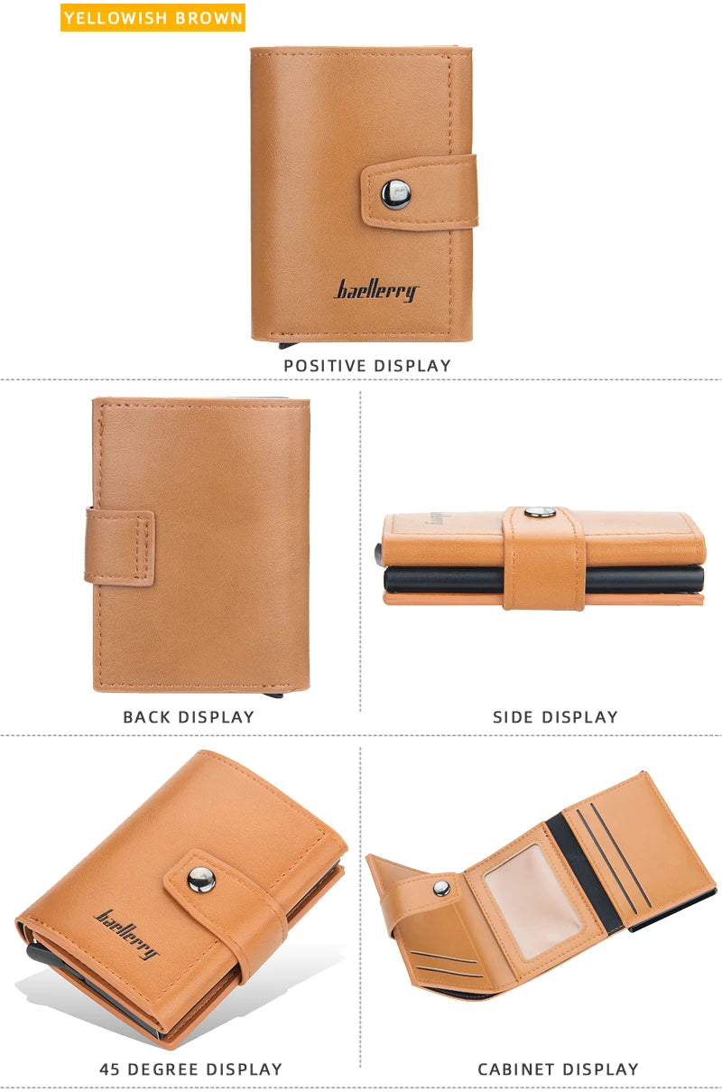 Porte-Monnaie RFID Anti-Piratage – Porte-Cartes en Cuir et Aluminium pour Hommes - La Maison Cozy