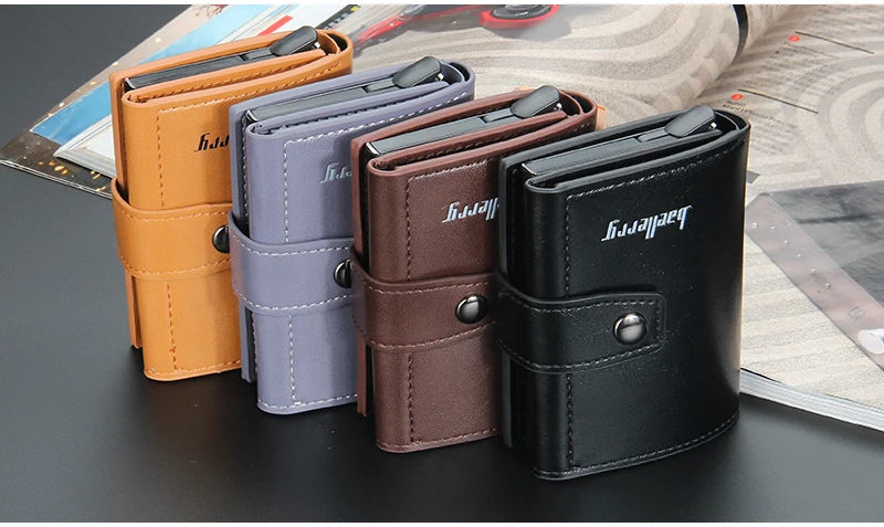 Porte-Monnaie RFID Anti-Piratage – Porte-Cartes en Cuir et Aluminium pour Hommes - La Maison Cozy