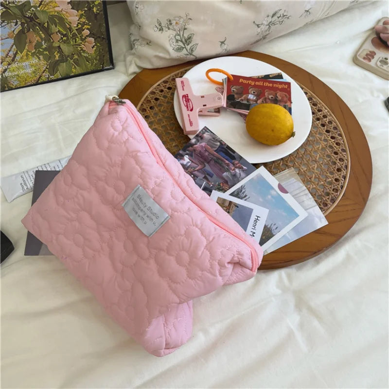 Nouveau Sac de Maquillage à Motif Floral pour Femmes - Organisateur de Toiletries et Cosmétique avec Fermeture Éclair - La Maison Cozy