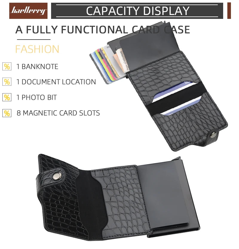 Porte-Monnaie RFID Anti-Piratage – Porte-Cartes en Cuir et Aluminium pour Hommes - La Maison Cozy