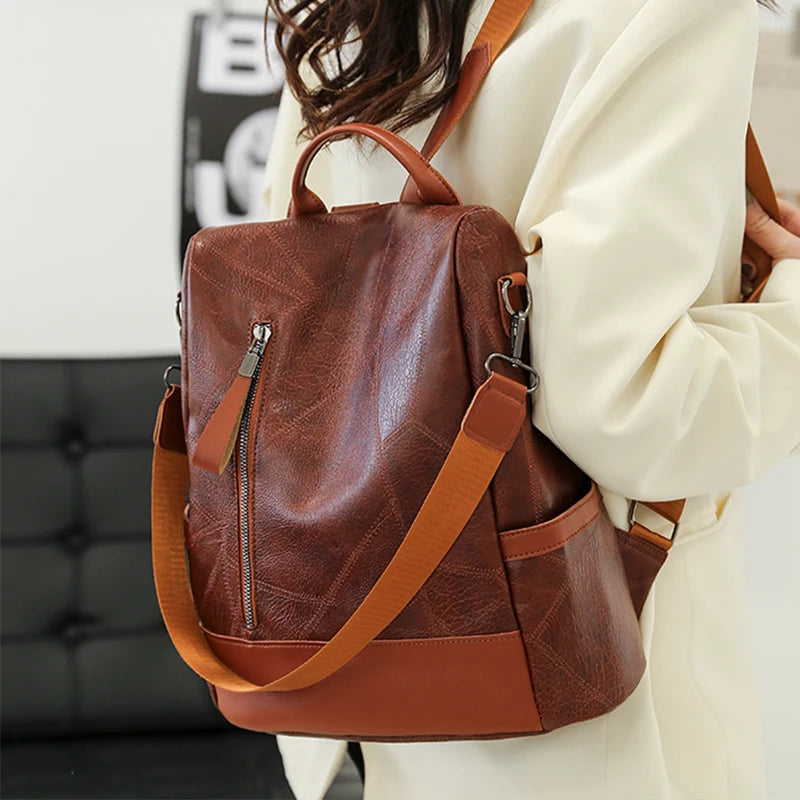 Nouveau Sac à Dos Femme 2023 - Designer, en cuir souple de haute qualité, sac à dos simple et élégant, grande capacité, sac à bandoulière antivol - La Maison Cozy