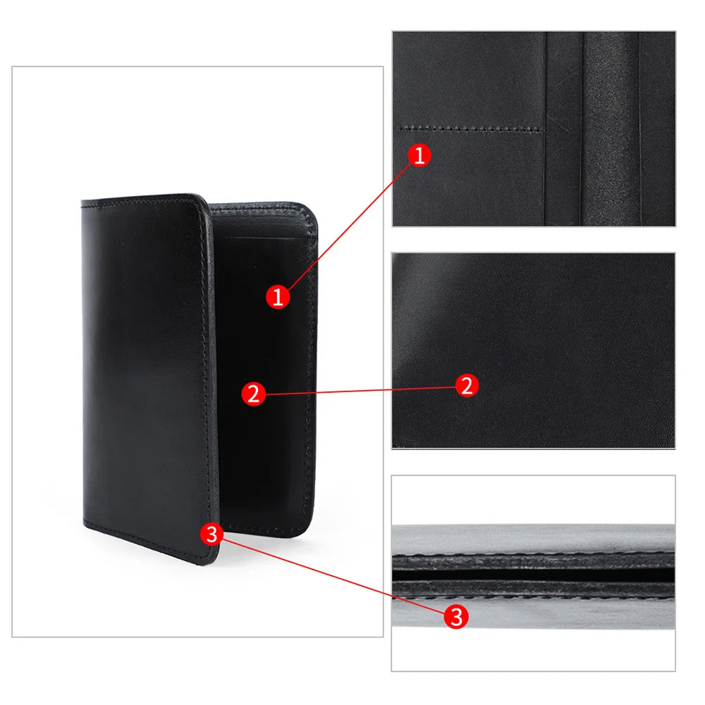 Pochette à Passeport en Cuir Véritable - Porte-Cartes de Crédit et Carte d'Identité - La Maison Cozy