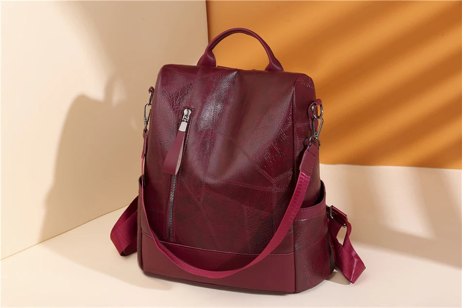 Nouveau Sac à Dos Femme 2023 - Designer, en cuir souple de haute qualité, sac à dos simple et élégant, grande capacité, sac à bandoulière antivol - La Maison Cozy