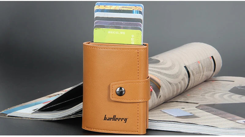 Porte-Monnaie RFID Anti-Piratage – Porte-Cartes en Cuir et Aluminium pour Hommes - La Maison Cozy