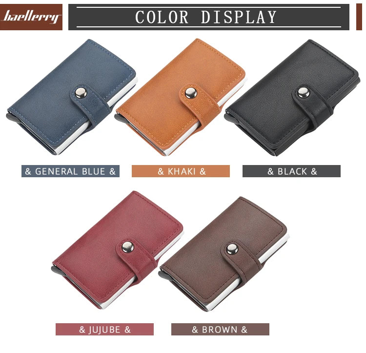 Porte-Monnaie RFID Anti-Piratage – Porte-Cartes en Cuir et Aluminium pour Hommes - La Maison Cozy