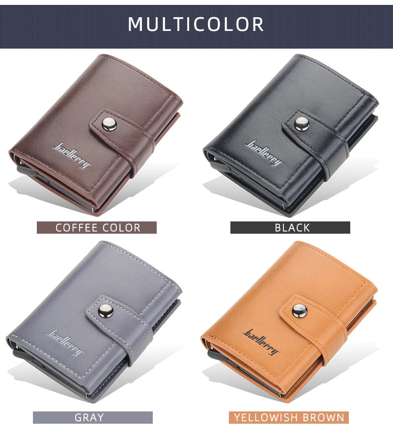 Porte-Monnaie RFID Anti-Piratage – Porte-Cartes en Cuir et Aluminium pour Hommes - La Maison Cozy