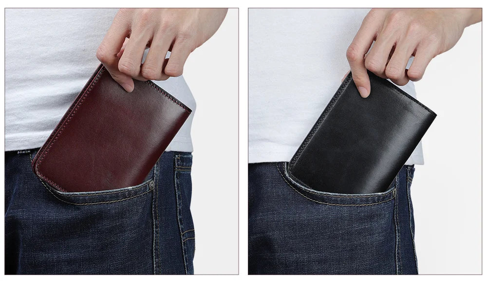 Pochette à Passeport en Cuir Véritable - Porte-Cartes de Crédit et Carte d'Identité - La Maison Cozy