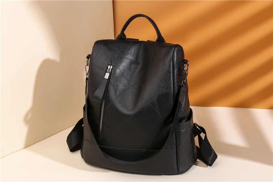 Nouveau Sac à Dos Femme 2023 - Designer, en cuir souple de haute qualité, sac à dos simple et élégant, grande capacité, sac à bandoulière antivol - La Maison Cozy