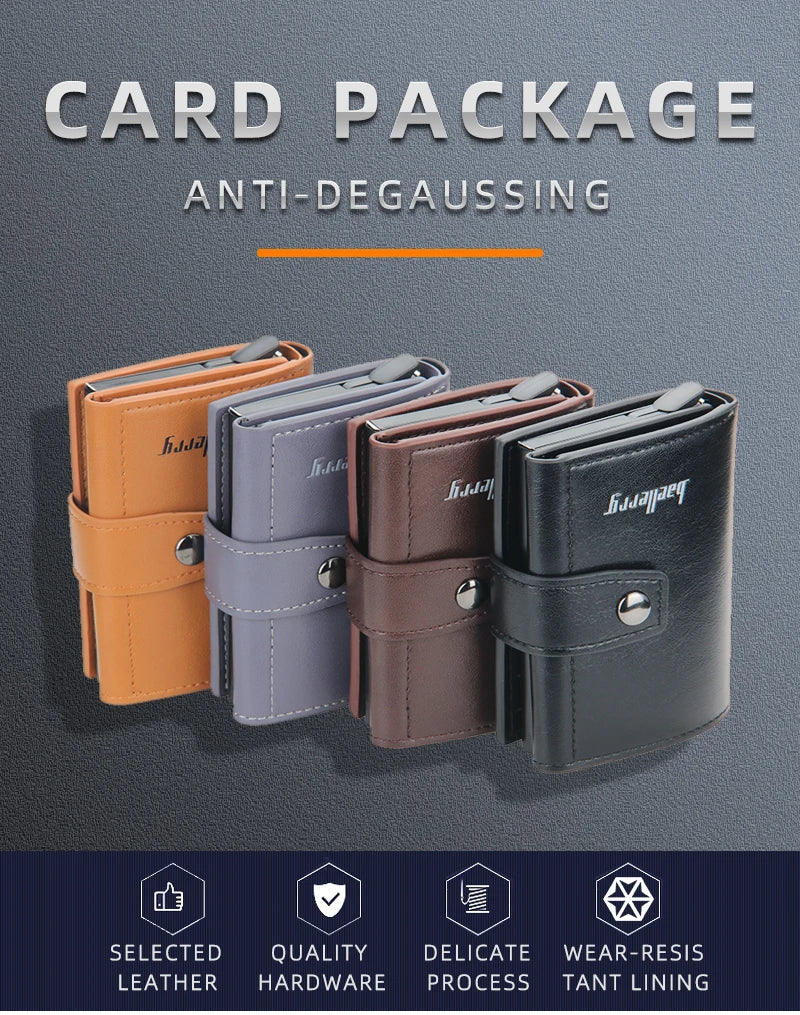 Porte-Monnaie RFID Anti-Piratage – Porte-Cartes en Cuir et Aluminium pour Hommes - La Maison Cozy