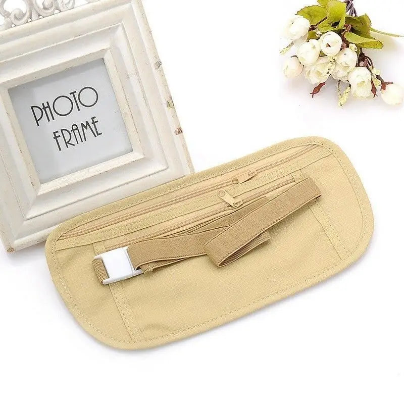 Porte-Passeport de Voyage Sécurisé – Pochette Cachée Antivol pour Passeport, Poche Extérieure pour Sports, Sac de Rangement Mobile pour Course et Vélo - La Maison Cozy