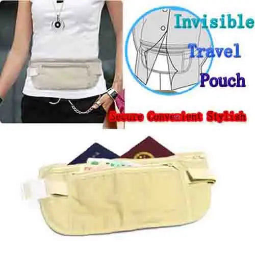 Pochette de Voyage Unisexe avec Ceinture – Porte-Monnaie de Sécurité Caché avec Fermeture Éclair - La Maison Cozy