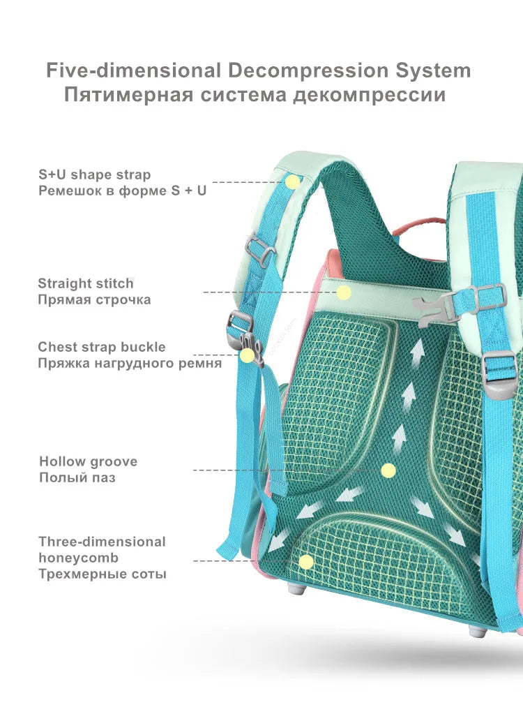 Sac à Dos Écolier pour Filles - Sac Scolaire Mode pour Enfants, Sac à Livres Primaire, Sac à Dos Enfant, Mochila Escolar - La Maison Cozy