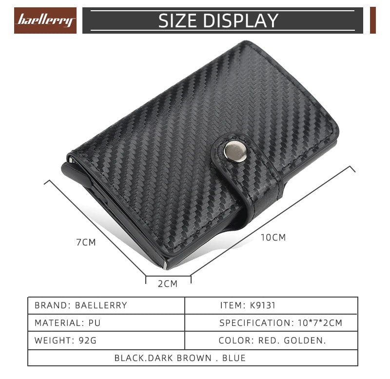 Porte-Monnaie RFID Anti-Piratage – Porte-Cartes en Cuir et Aluminium pour Hommes - La Maison Cozy